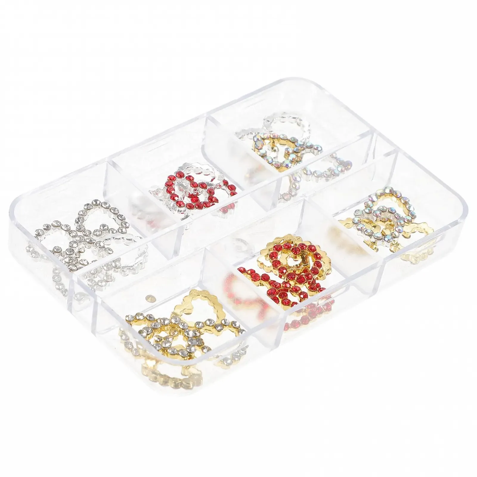 Стразы для ногтей Сердце ABOOFAN 150 шт. Для Дня Святого Валентина, свадьбы и дней рождений Блестящее украшение для ногтей для творческих проектов, фото №7