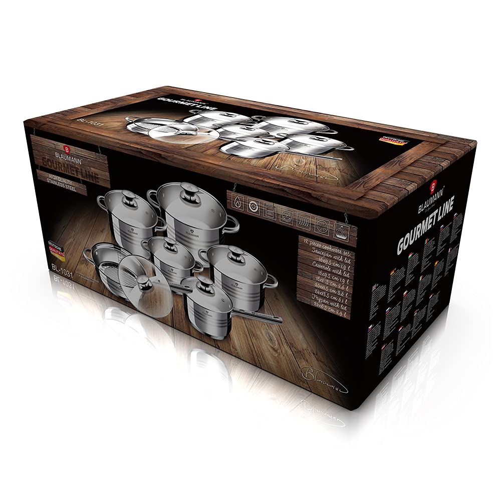 Набор кастрюль и сковородок Blaumann Jumbo 12 шт., фото №3 Набор кастрюль и сковородок Blaumann Jumbo 12 шт., фото №3