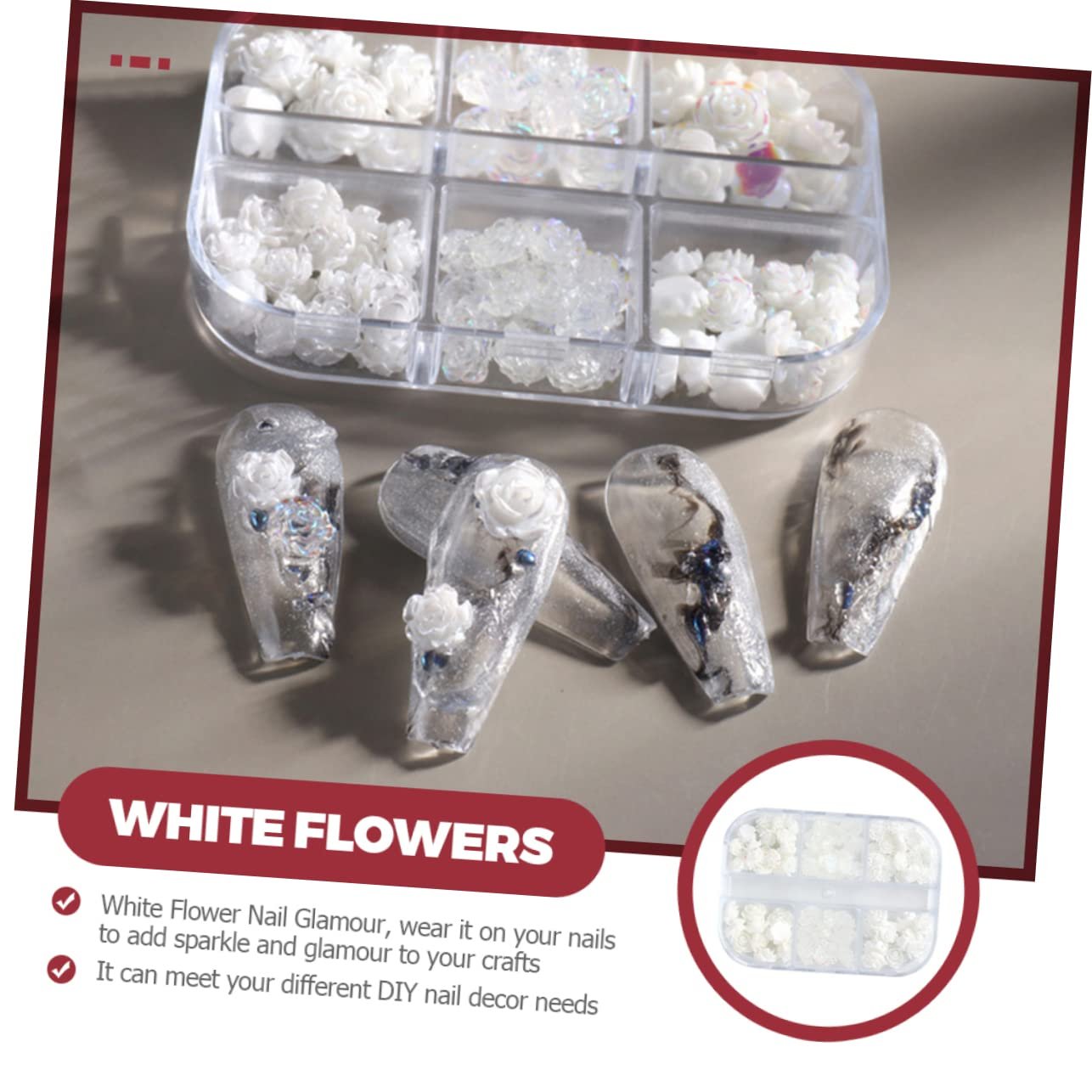 Прикраса для нігтів Квітка MERRYHAPY 2 коробки Аксесуари, фото №9 Прикраса для нігтів Квітка MERRYHAPY 2 коробки Аксесуари, фото №9