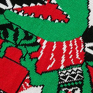 Рождественский джемпер для мальчиков Смешной рождественский джемпер для мальчиков с динозавром Трикотажный рождественский свитер Рождественский зимний джемпер Рождественский осенний свитшот Рождественский трикотажный джемпер с длинными рукавами synthetic.ua - Фото 1