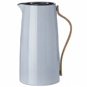 Вакуумний глечик для кави Stelton Emma 1.2 л, нержавіюча сталь/бук/ABS-пластик, синій - Фото 1