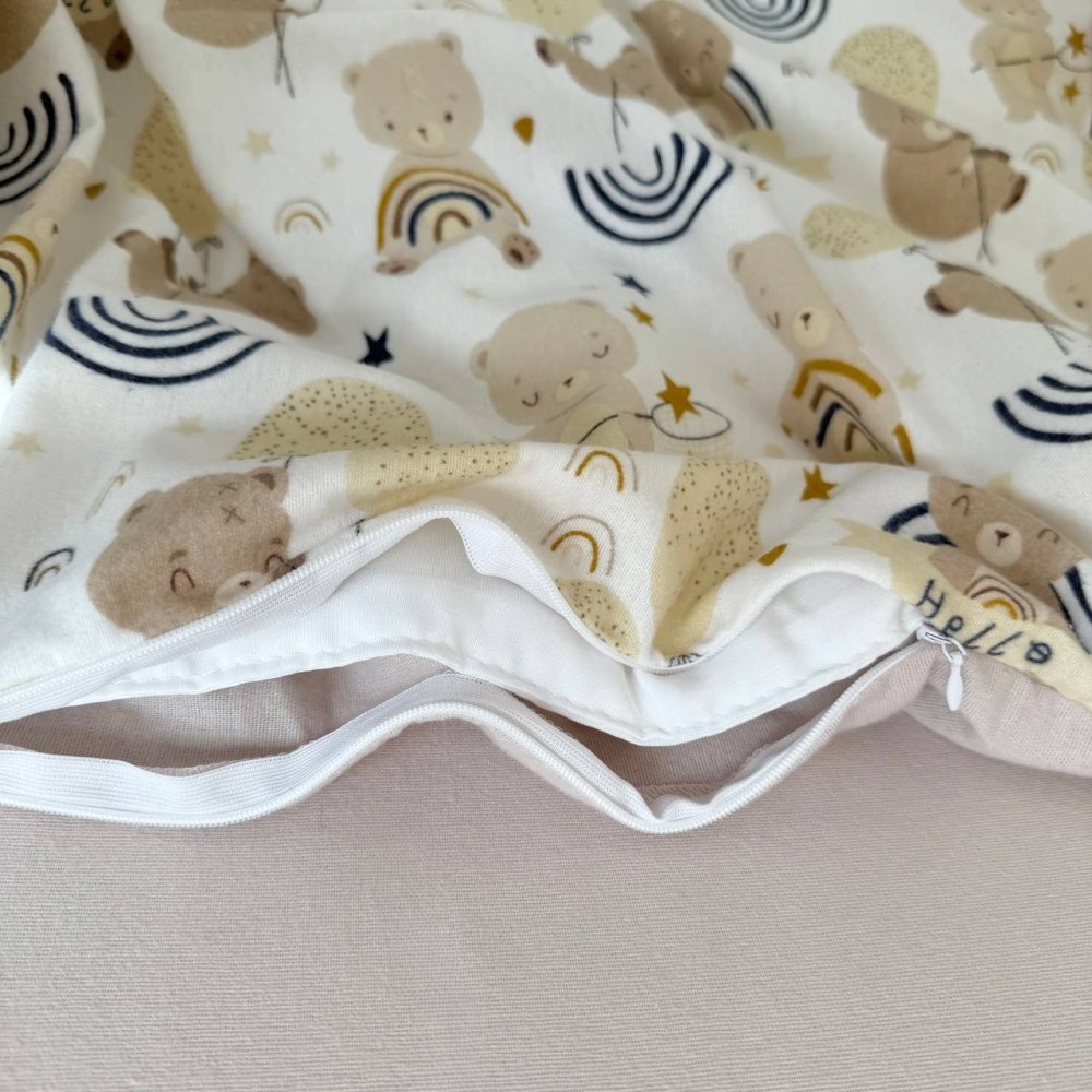 Дитячий комплект постільної білизни, бежевий, 3 шт., фото №5