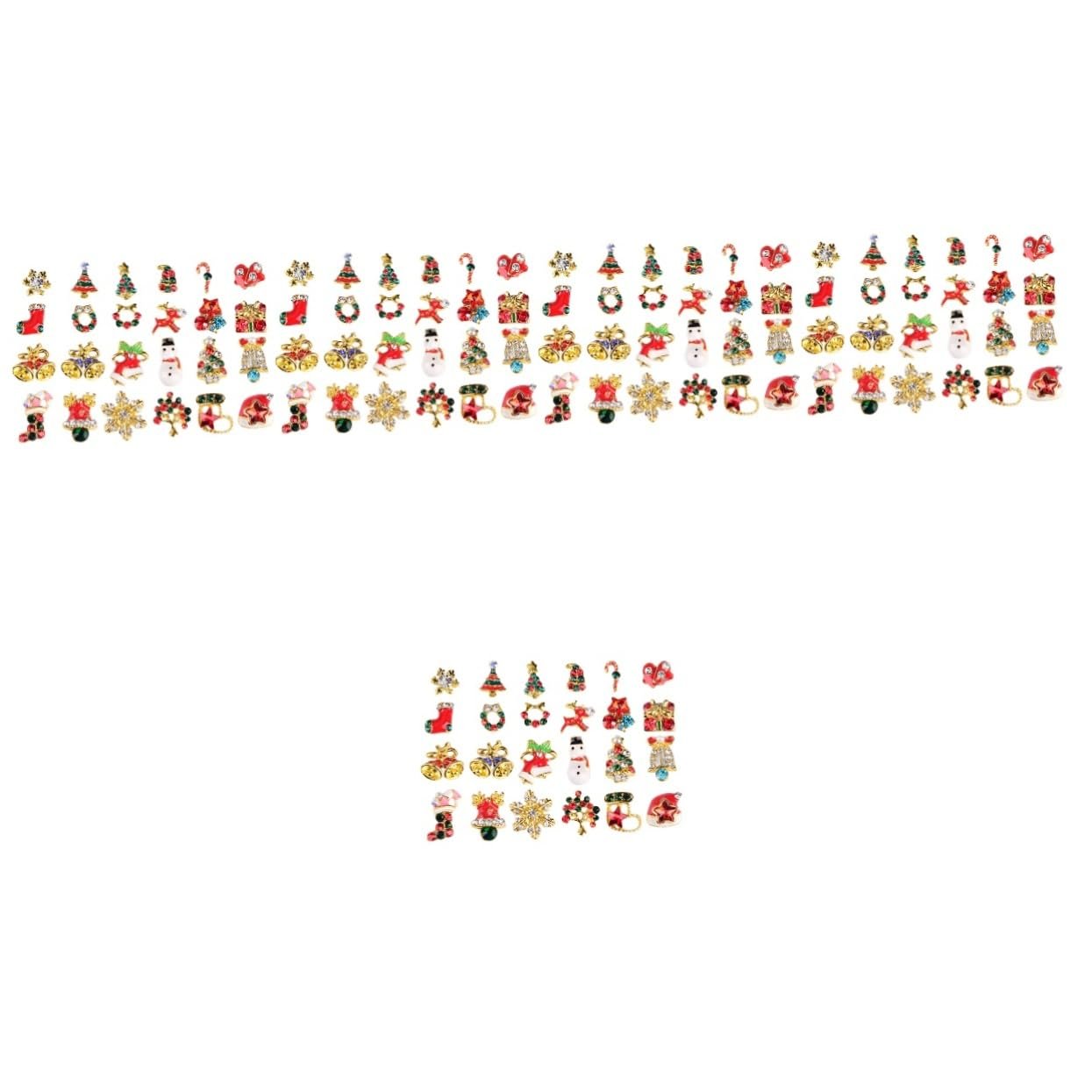 Украшения для ногтей Healeved, 120 шт., Рождественские блестящие снежинки и колокольчики для праздничного маникюра и особых случаев, фото №1