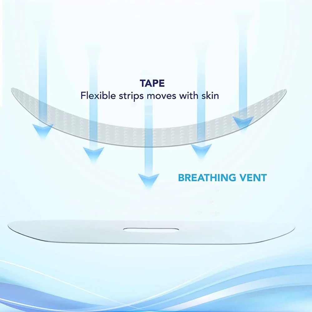 Смужка для рота DBOO для сну 90 штук, м'яка адгезія, допомога проти хропіння, покращене дихання носом, фото №4 Смужка для рота DBOO для сну 90 штук, м'яка адгезія, допомога проти хропіння, покращене дихання носом, фото №4