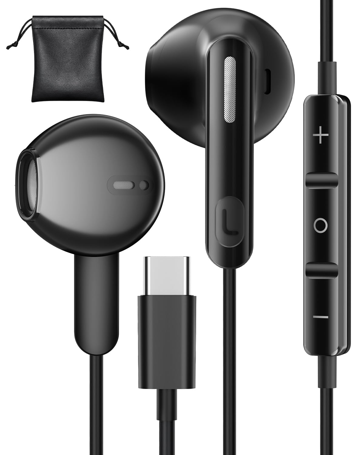 Навушники TUBhanggai USB C з кабелем для iPhone 15 Samsung S24 S23 S22 Ultra A54 A34 для USB C порт Type C, фото №1