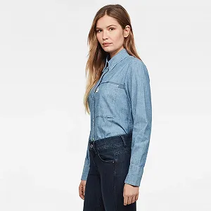 Жіноча сорочка G-Star RAW Core 1 Pocket Straight Shirt - S ціна на synthetic.ua - Фото 1 Жіноча сорочка G-Star RAW Core 1 Pocket Straight Shirt - S synthetic.ua - Фото 1