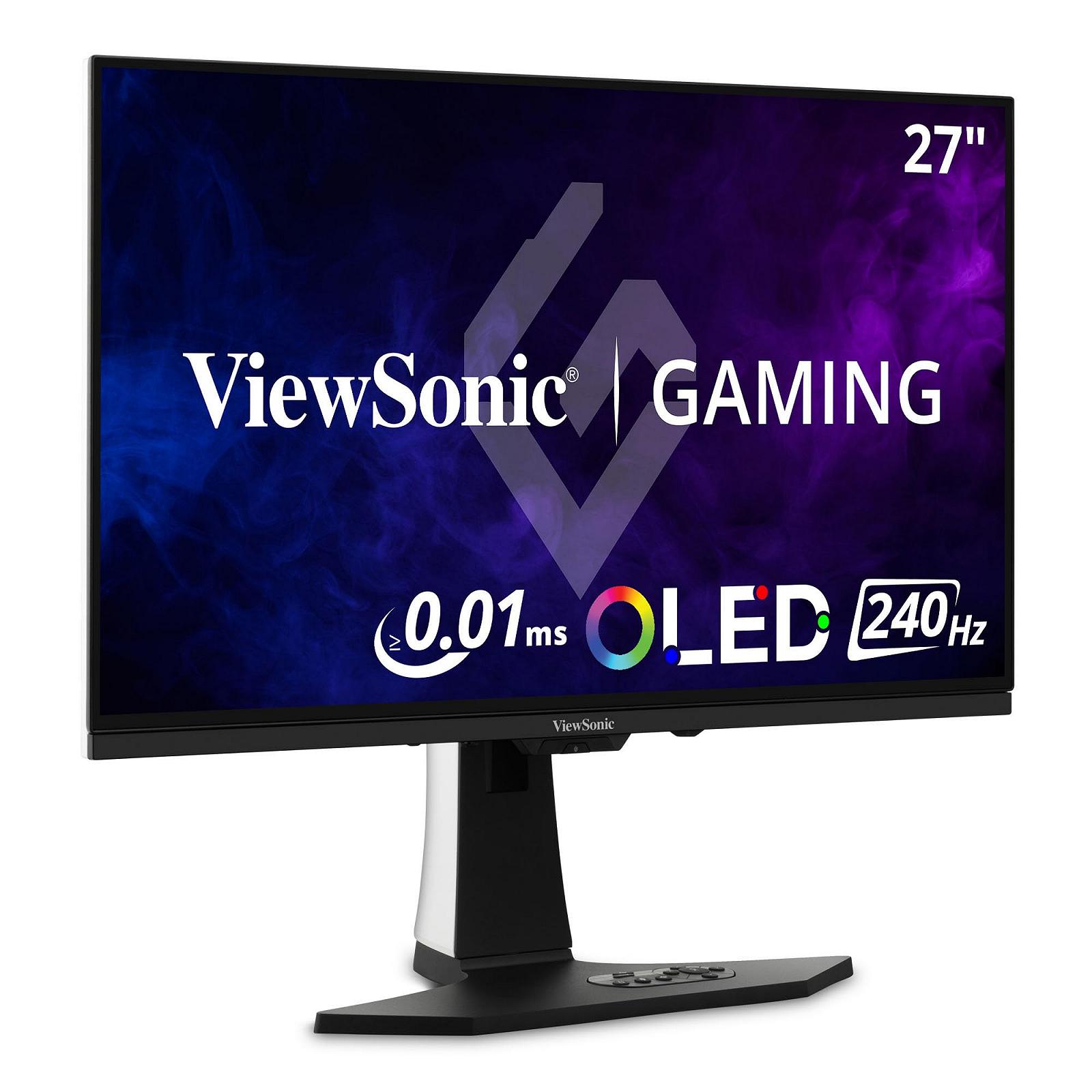 Монітор ViewSonic XG272-2K-OLED 27 дюймів OLED плоский 0.02мс MPRT 240Гц геймерський, 2 HDMI, DisplayPort, USB-C, Freesync Premium Pro, HDR400, регульована по висоті підставка, RGB підсвічування, фото №1
