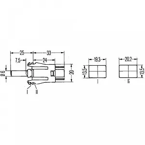 Выключатель дверного контакта HELLA 6ZF 004 229-011 для MACK MAN MERCEDES-BENZ SAME DEMAG synthetic.ua - Фото 1