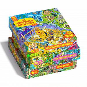 Набор пазлов The Magic Puzzle Company Series Four Big Rock City, The Awakened Artifacts & The Peckish Pirates 3-Pack 1000 деталей - Фото 1