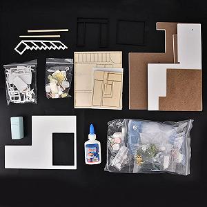 Набор Ejoyous DIY Miniature Dollhouse 1:24 Деревянный Дом с Мебелью со Светом (Светло-голубое настроение) - Фото 1