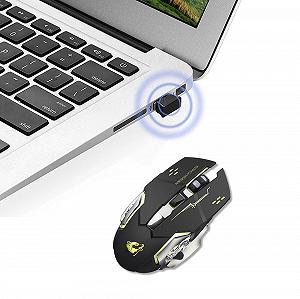 Мышь Lanker Беспроводная Перезаряжаемая Игровая GM08 Характеристики Черный synthetic.ua - Фото 1