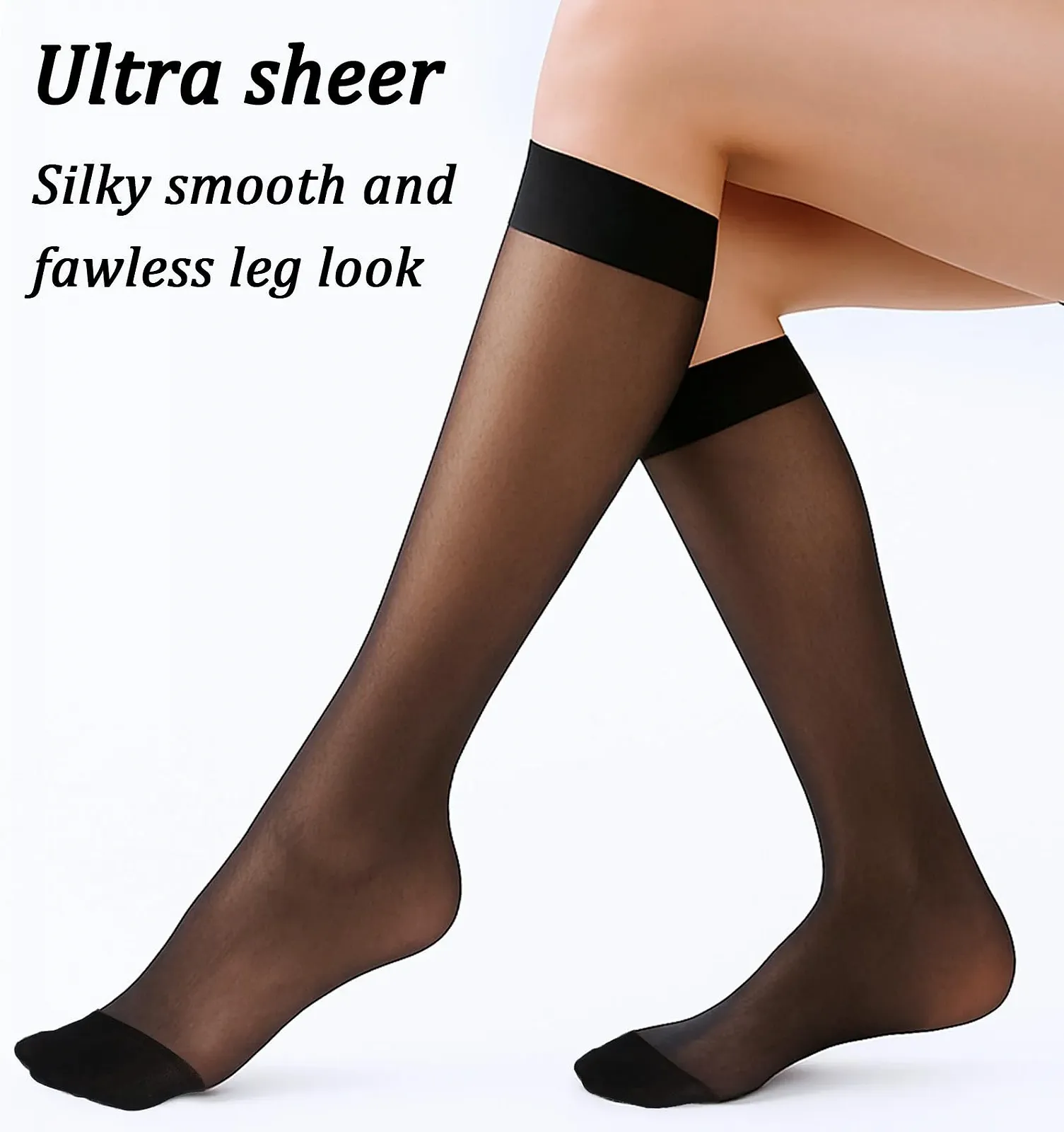 4 пари жіночих панчіх, нейлонові панчохи, фото №5 4 пари жіночих панчіх, нейлонові панчохи, фото №5