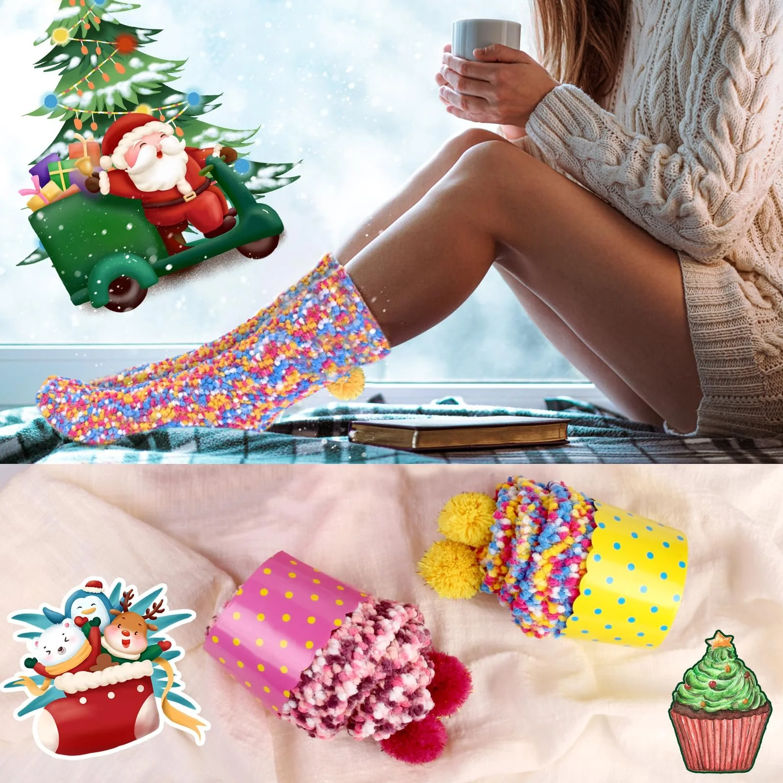 Крем для рук, набор 3 крема для рук и 2 пары носков, фото №5