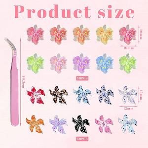 Квітка VelvetGlow Набір 100 шт. 3D для нігтів Різний стиль Різнокольорові synthetic.ua - Фото 1