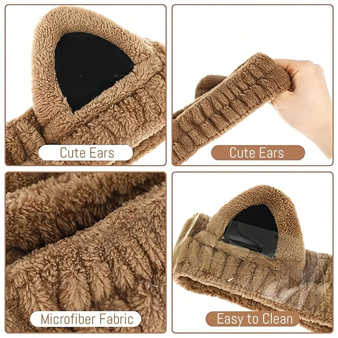 Пов'язка для волосся Кораловий Фліс для макіяжу, фото №4