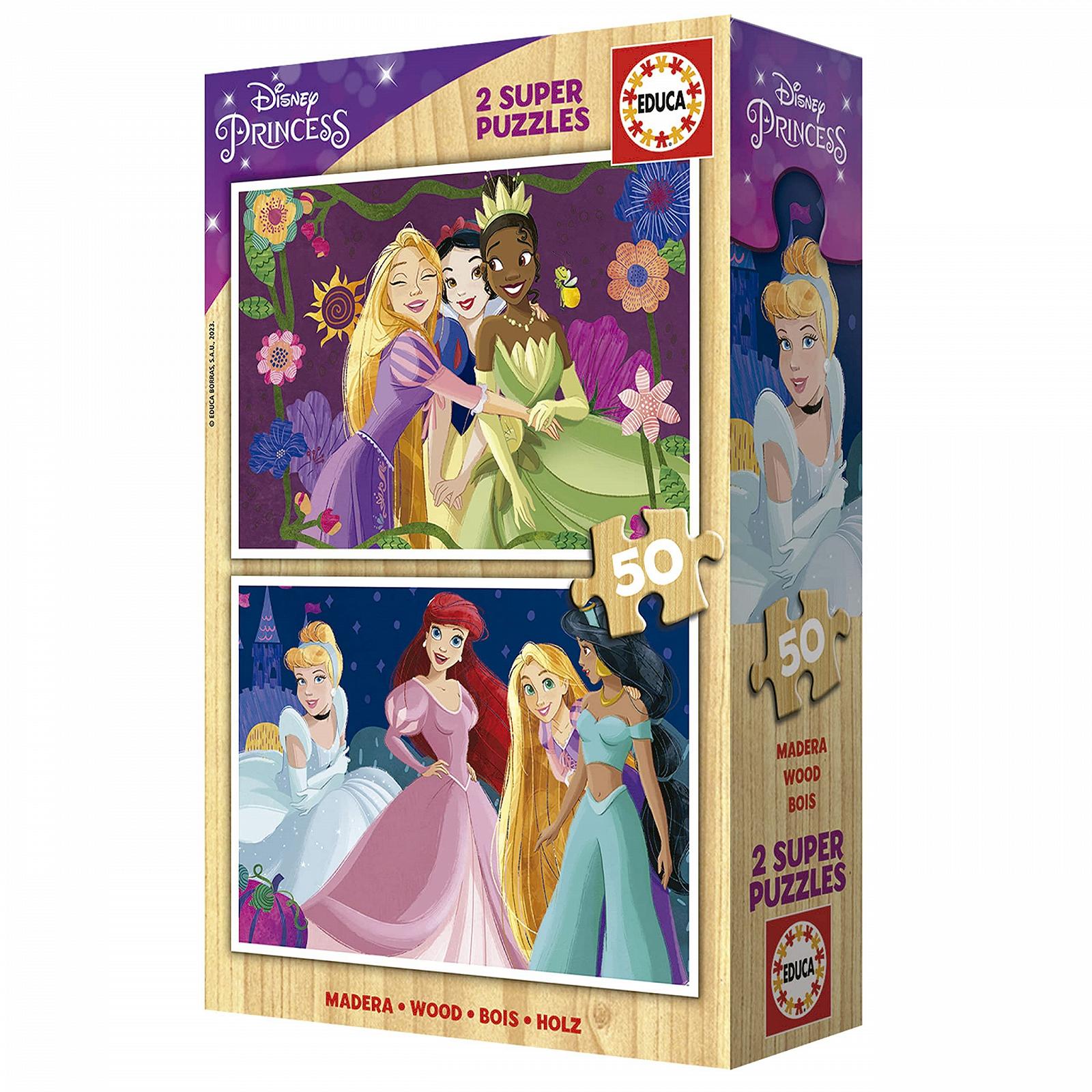 Набор деревянных пазлов Educa Disney Princess Super Puzzle 19672 2 x 50 элементов, фото №3