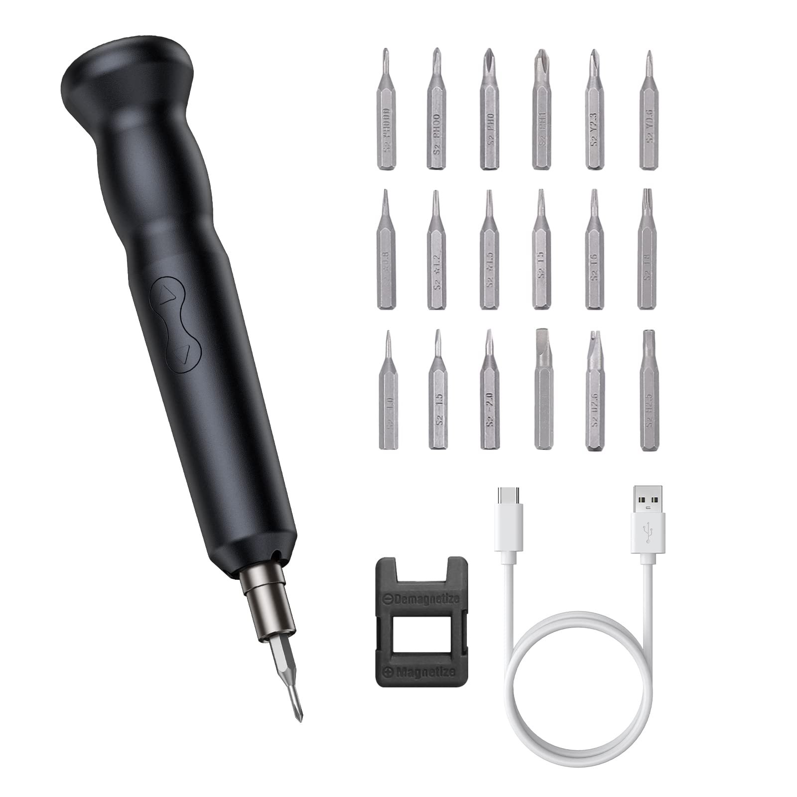 Електрична викрутка Mini Набір 24 в 1 з 18 насадками, Магнітна Точна Механічна з LED підсвіткою для телефонів, годинників, фото №1 Електрична викрутка Mini Набір 24 в 1 з 18 насадками, Магнітна Точна Механічна з LED підсвіткою для телефонів, годинників, фото №1