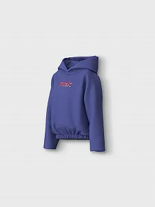 Свитшот NAME IT Nkfolanja LS Short Loose SWE Wh Bru Pb для девочек synthetic.ua - Фото 1