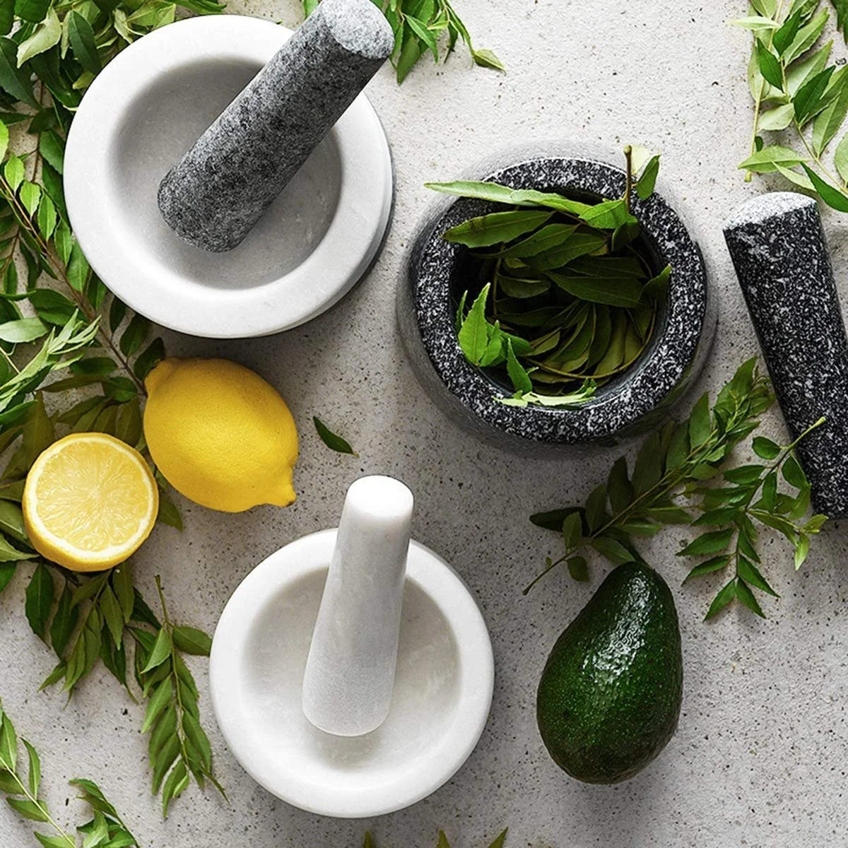 Ступка і товкачик з натурального каменю для подрібнення спецій, фото №6