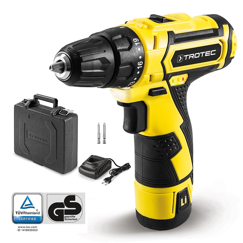 Шурупокрут TROTEC PSCS 2 12 V 50 мм 22nm 19 + 1 режимів обертання 1500мА з підсвіткою та кейсом, фото №1 Шурупокрут TROTEC PSCS 2 12 V 50 мм 22nm 19 + 1 режимів обертання 1500мА з підсвіткою та кейсом, фото №1