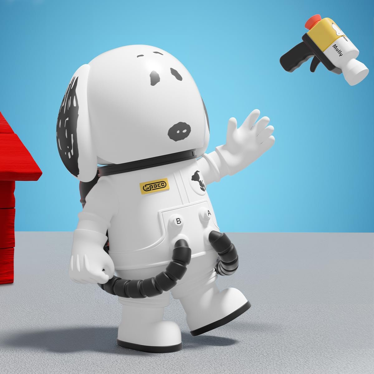 Фигурка POP MART Mega Space Molly 100% Charlie Brown & Snoopy Series 8,6-10,3 см, фото №5
