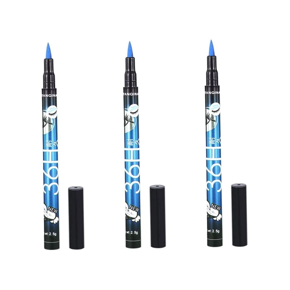 Набор из 3 Жидких Подводок для Глаз Цветная Водостойкая Синяя, фото №1 Набор из 3 Жидких Подводок для Глаз Цветная Водостойкая Синяя, фото №1