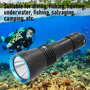 LED Ліхтар 10000LM Професійний ліхтар для дайвінгу Міцний IP68 Водонепроникний ручний для підводної риболовлі на 150 м synthetic.ua - Фото 1