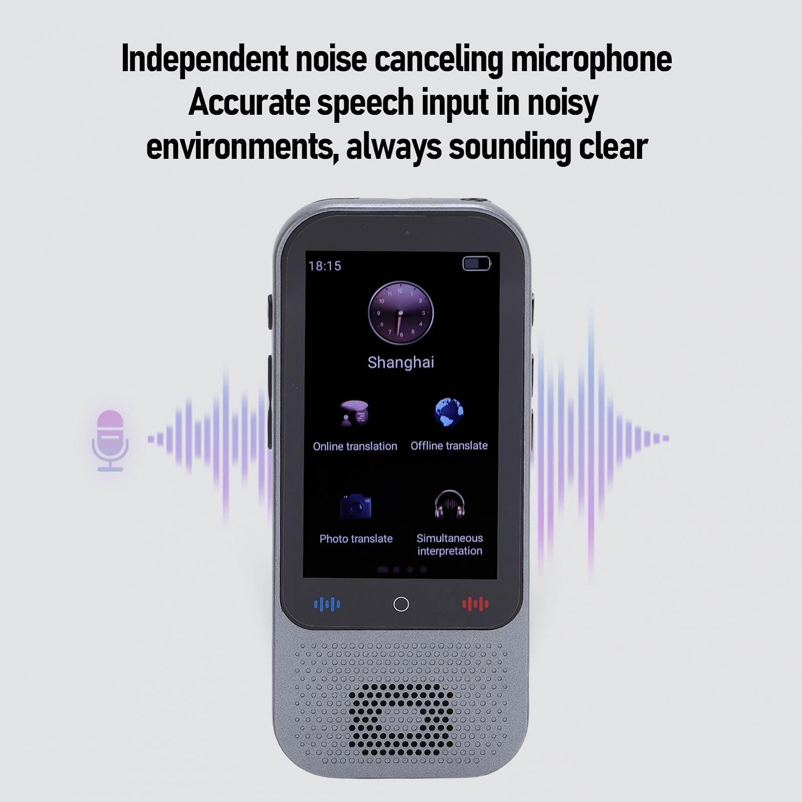 Голосовий перекладач AI, 138 мовами, 1 ГБ і 8 ГБ 3-дюймовий сенсорний екран, фото №2