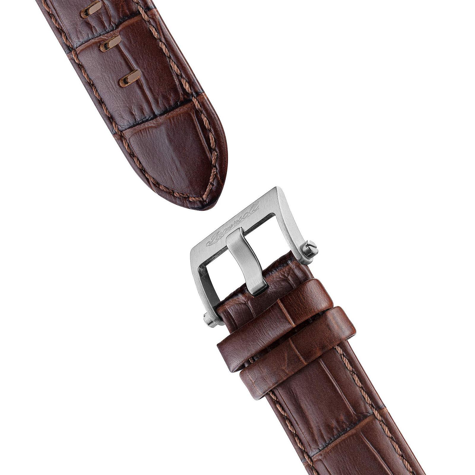 Мужские часы Ingersoll The Baldwin Автоматические 51мм Серый с аналоговым дисплеем и коричневым кожаным ремешком I11001, разноцветный, ремешок., фото №5 Мужские часы Ingersoll The Baldwin Автоматические 51мм Серый с аналоговым дисплеем и коричневым кожаным ремешком I11001, разноцветный, ремешок., фото №5