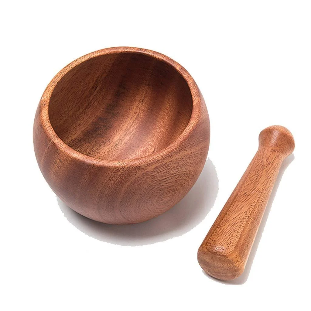 Ступка і товкачик Деревʼяна ручна часникодавка Побутова, фото №6