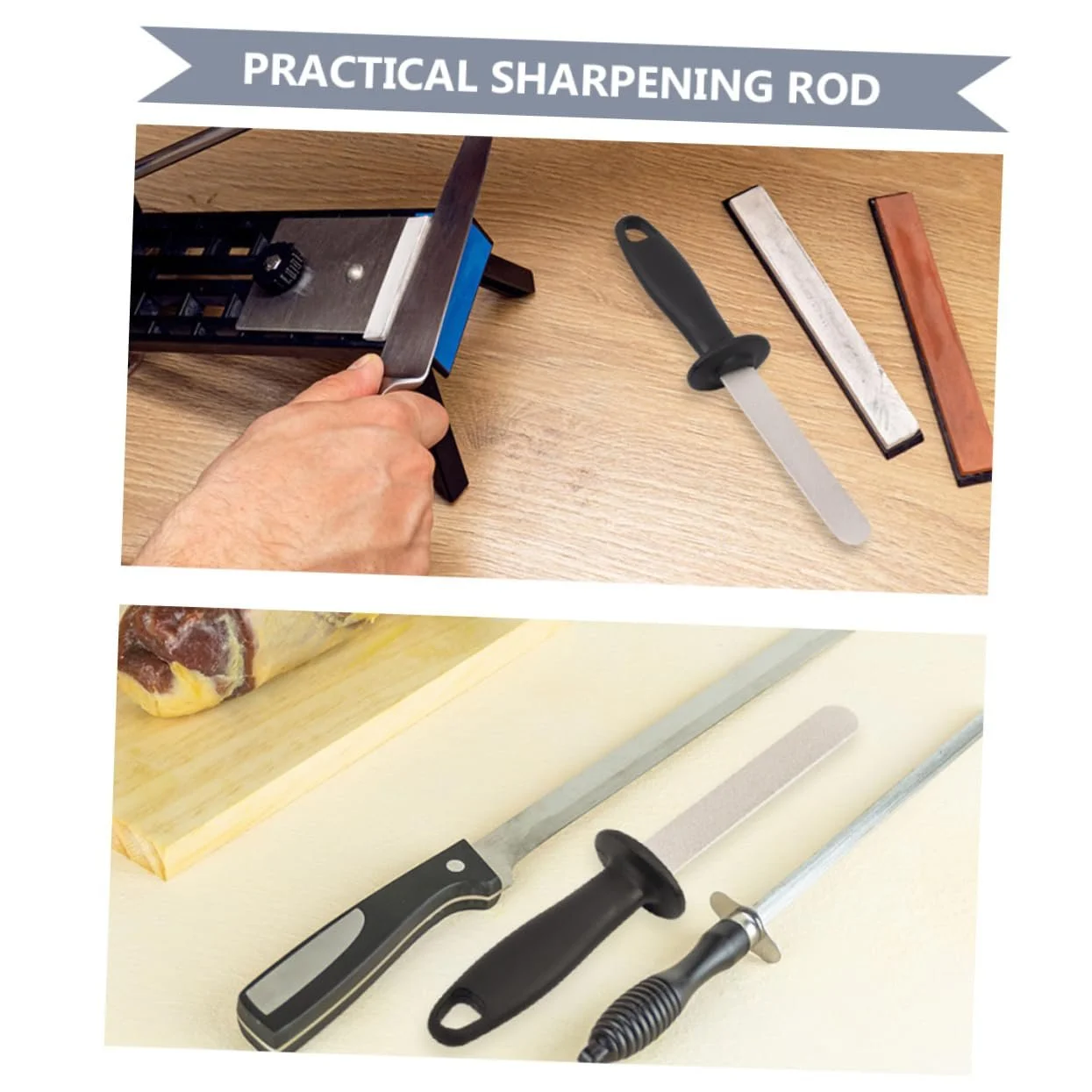 Мусат для заточування ножів ручний ергономічна ручка зносостійкий, фото №5