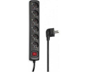 HAMA Фільтр-подовжувач мережевий 6хТип F 3х1.5мм2, 16А 5м чорний - Фото 1