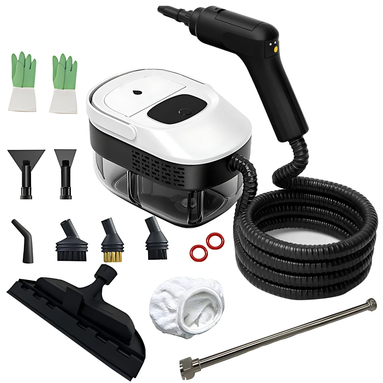 Ручний пароочисник 2500 Вт 1100 мл багатофункціональний для вікон та кухні, фото №1 Ручний пароочисник 2500 Вт 1100 мл багатофункціональний для вікон та кухні, фото №1