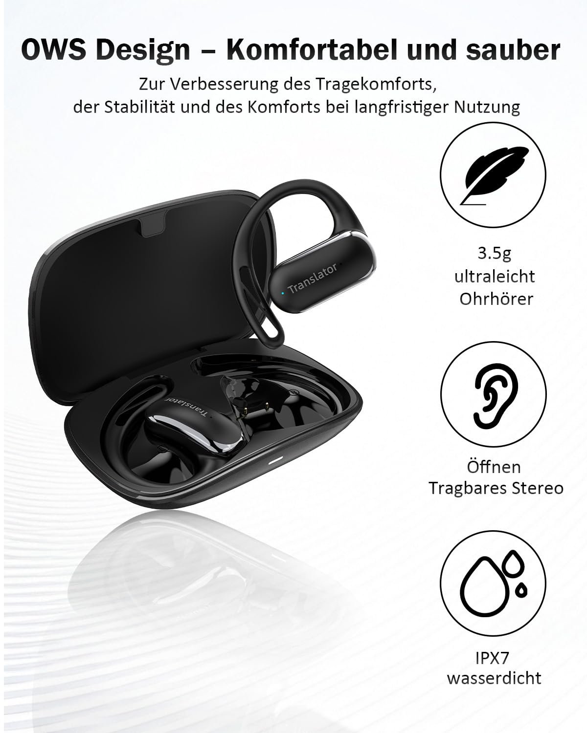 Навушники-перекладачі Ai, без Інтернету, 144 мовами в реальному часі з додатком, фото №6 Навушники-перекладачі Ai, без Інтернету, 144 мовами в реальному часі з додатком, фото №6