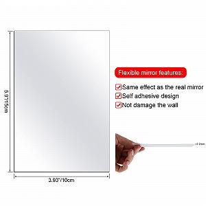 Дзеркальні наклейки Outus 30 штук гнучкі 15 x 10 см Сріблясті synthetic.ua - Фото 1