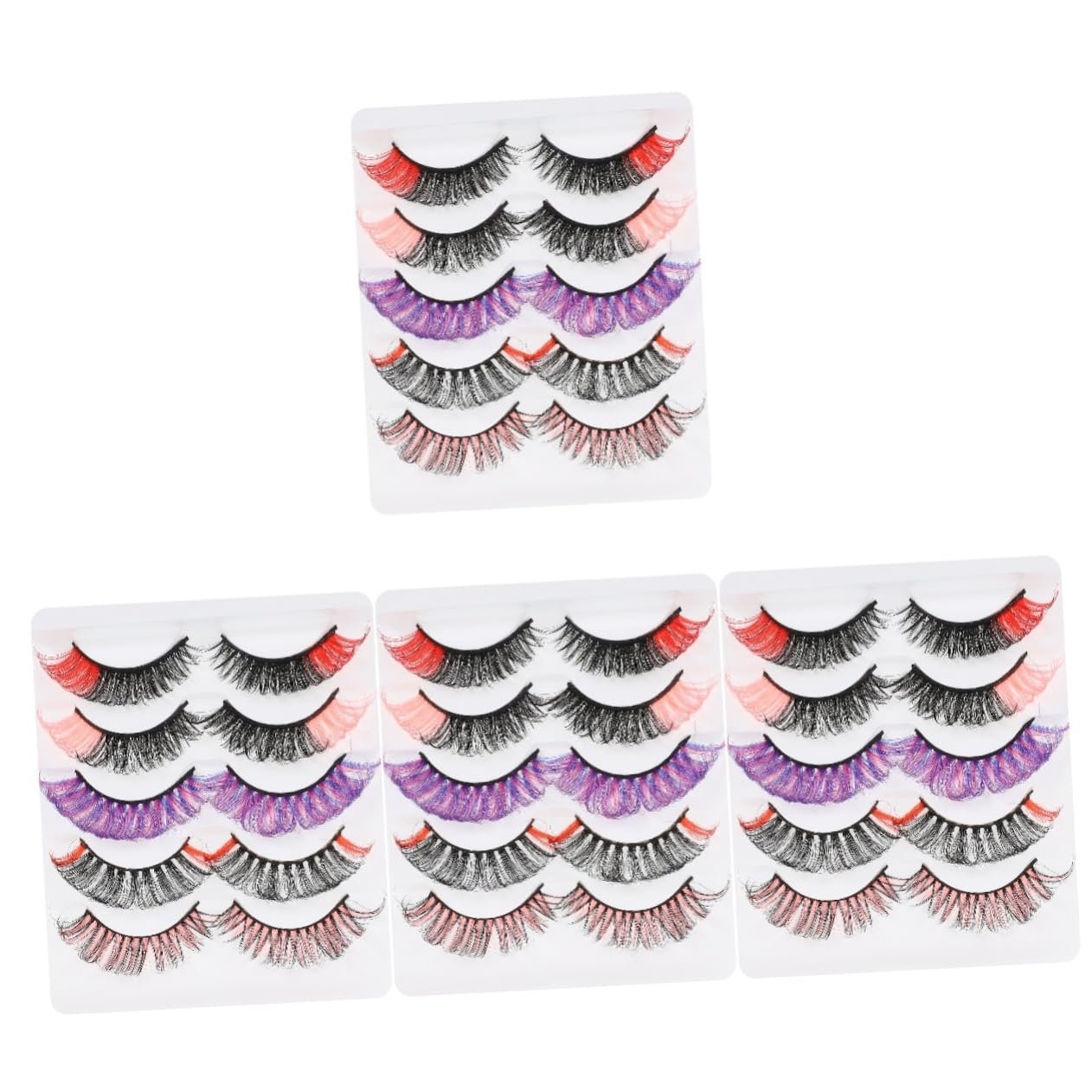 Вії Angoily 4 Boxes Забарвлені Райдужні Накладні Вії Гелловін Кольорові Вії Pestanas Postizas Імітація 5D, фото №1