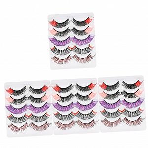 Вії Angoily 4 Boxes Забарвлені Райдужні Накладні Вії Гелловін Кольорові Вії Pestanas Postizas Імітація 5D - Фото 1