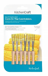 Держатели для кукурузы KitchenCraft из нержавеющей стали с деревянными ручками (набор 6 штук) цена на synthetic.ua - Фото 1 Держатели для кукурузы KitchenCraft из нержавеющей стали с деревянными ручками (набор 6 штук) synthetic.ua - Фото 1