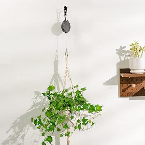 Підвісний гачок з роликом Bamworld Висувний для кошиків та горщиків synthetic.ua - Фото 1