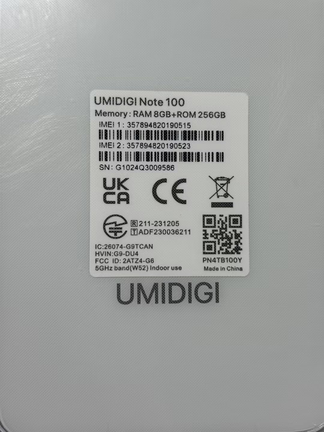 Смартфон UMIDIGI Note 100 6.8" 120Hz Octa-Core 16GB (8+8) RAM 256GB ROM 50MP NFC 5000mAh Dual SIM, фото №8
