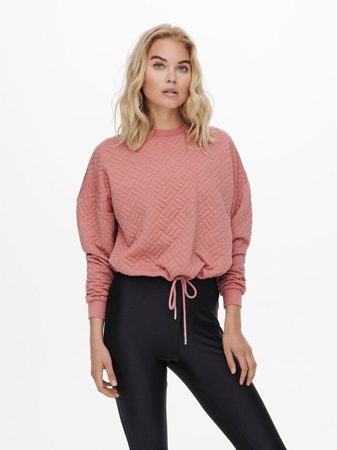 Світшот ONLSQUARE L/S STRING O-NECK CC SWT 15234269-Ash Rose ONLY  L, фото №1