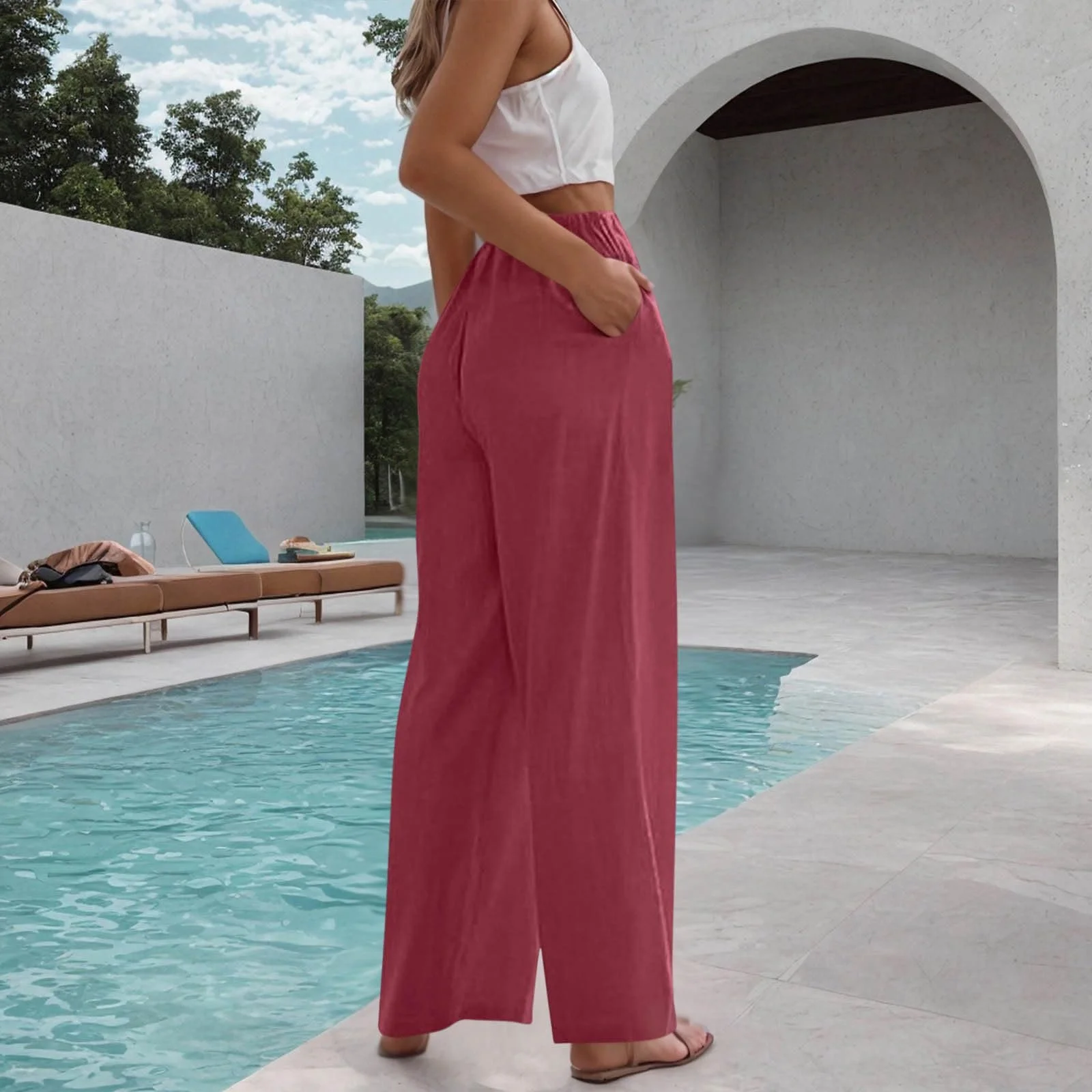 Брюки льняные Komiseup Женские из муслина, фото №3 Брюки льняные Komiseup Женские из муслина, фото №3