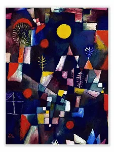 Постер Paul Klee The Full Moon 50 x 70 см Цветной - Фото 1