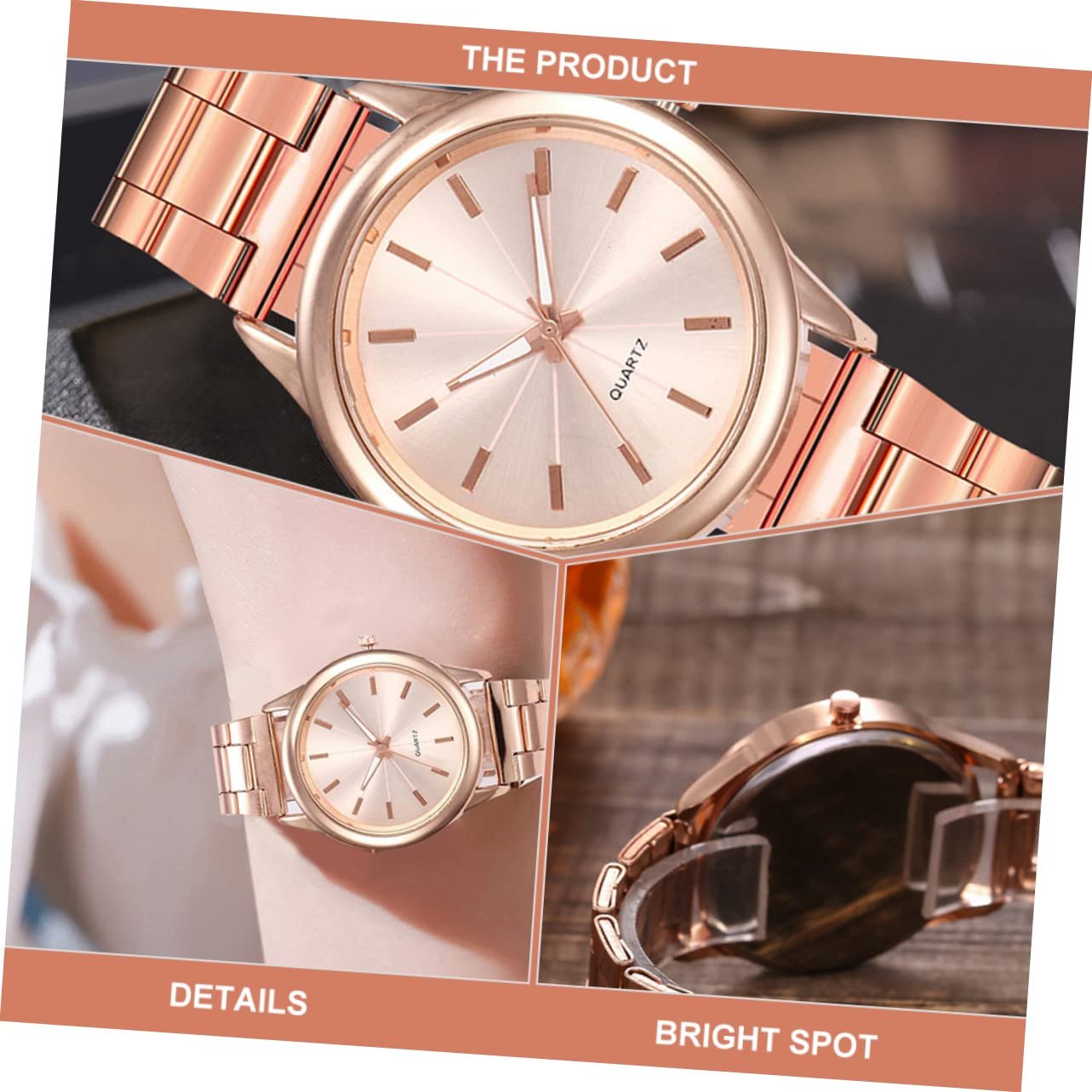 Жіночий наручний годинник OATIPHO, металевий браслет, дизайн, фото №4