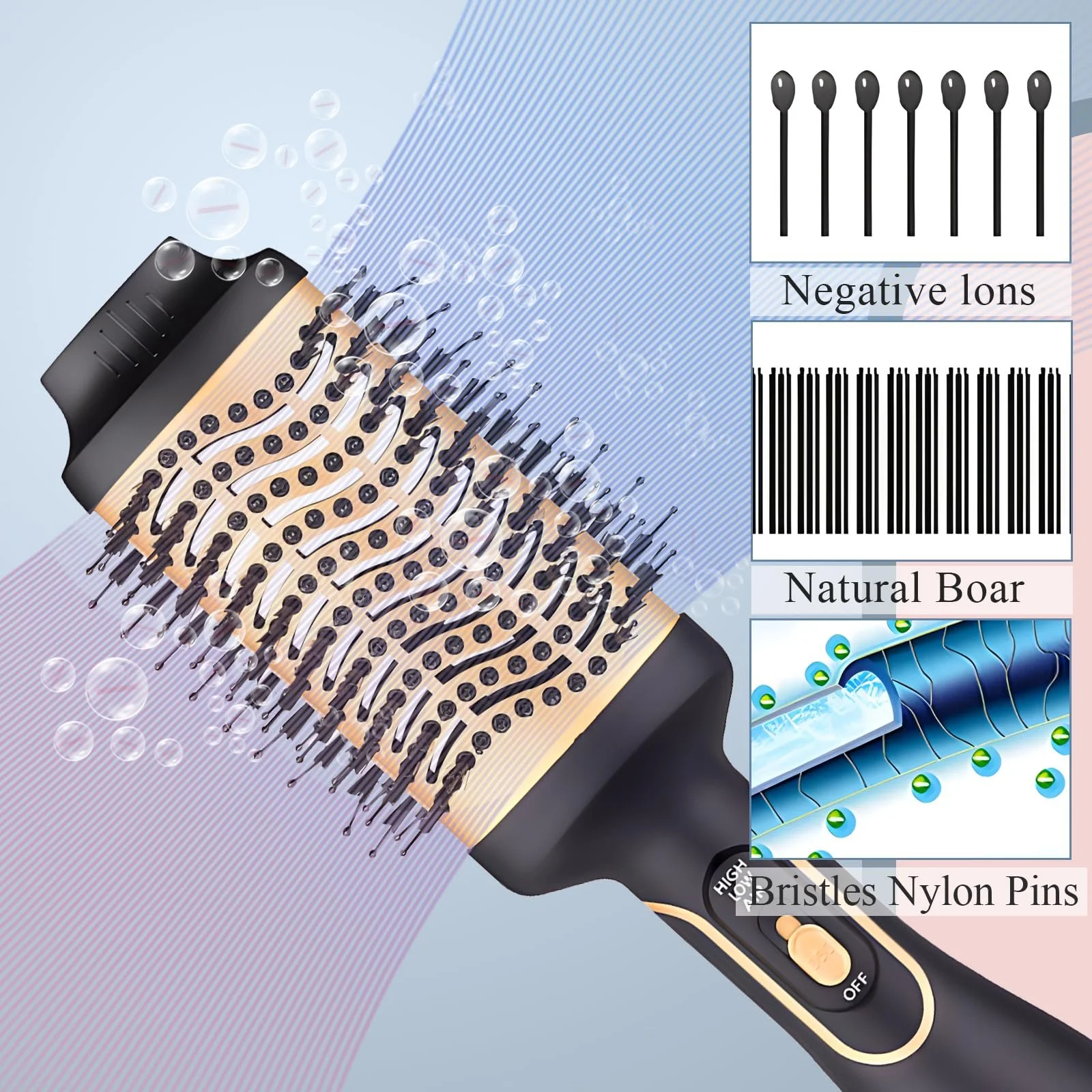 Стайлер Airstyler 3-в-1 обертовий Gold, фото №2 Стайлер Airstyler 3-в-1 обертовий Gold, фото №2