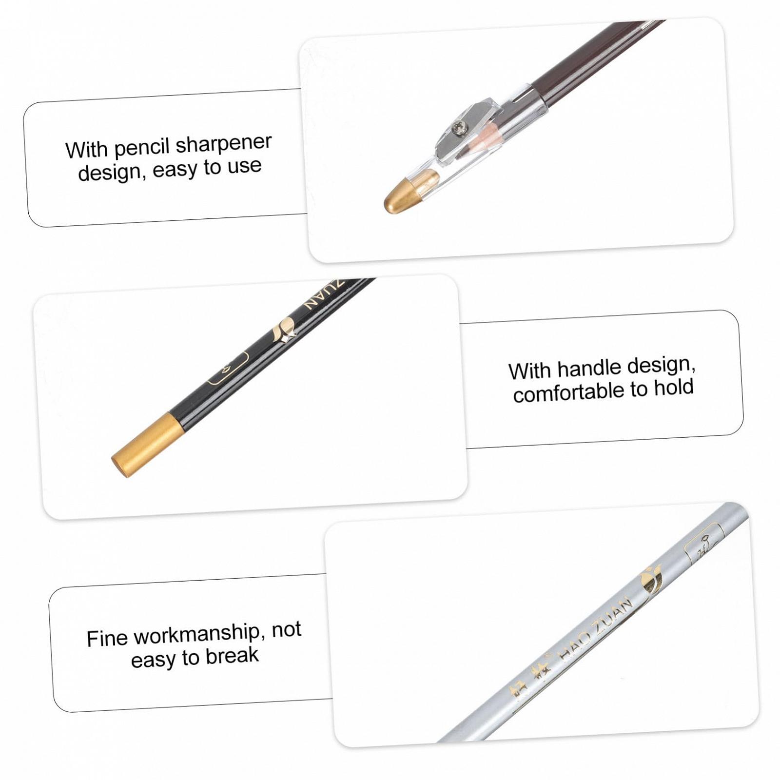 Карандаш для бровей POPETPOP Pack of 5 с точилкой, фото №4