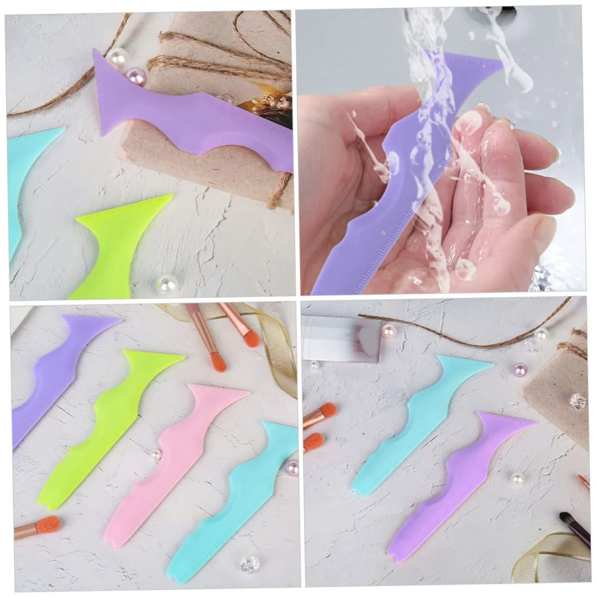 Інструмент Minkissy Silicone Eyeliner Tool Маскарадний Захисний Силіконові Трафарети для Олівця для Очей, фото №4