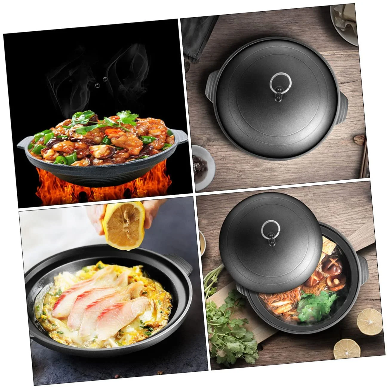 Кастрюля VALICLUD керамическая для риса желтая термостойкая глиняная, фото №5