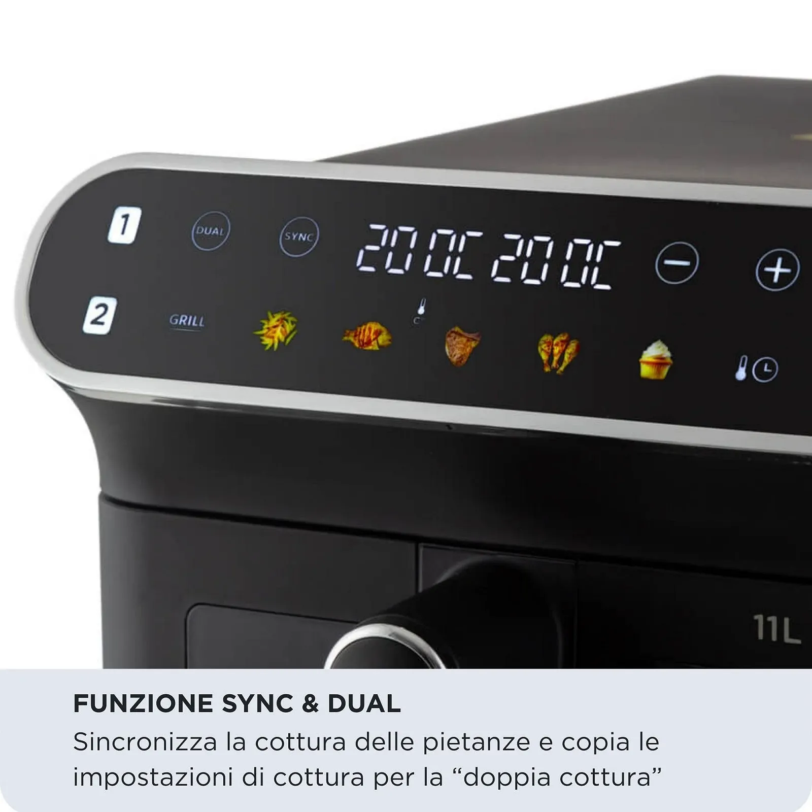 Мультипіч Ariete 4640/00 Vertical DUO 2460Вт 11л 6 програм функція гриля до 200°C, фото №6 Мультипіч Ariete 4640/00 Vertical DUO 2460Вт 11л 6 програм функція гриля до 200°C, фото №6