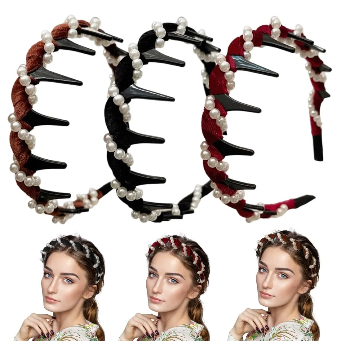 Обруч Жемчужный зигзаг, фото №1